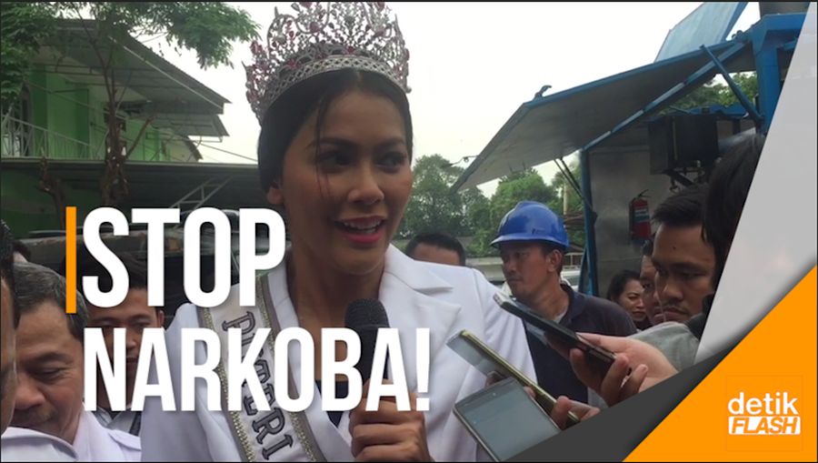 Bersama BNN, Si Cantik Puteri Indonesia Musnahkan Narkoba