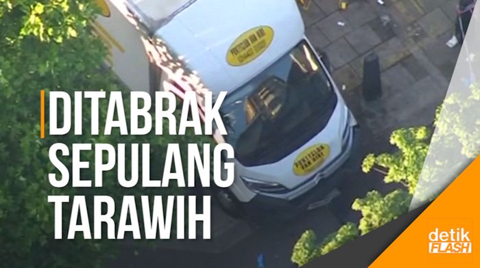 Penampakan Van yang Digunakan Menabrak Jemaah di London