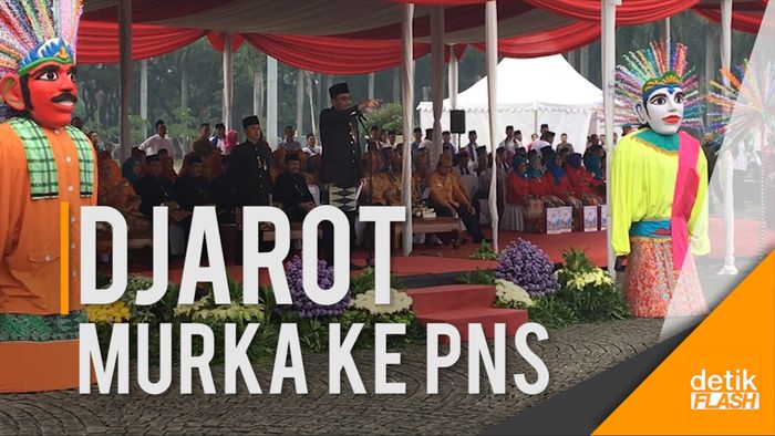 Djarot Murka Lihat PNS Bandel Saat Upacara HUT DKI