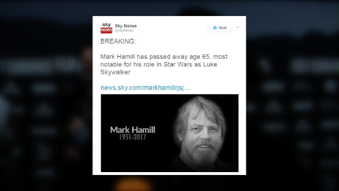 Mark Hamill Dikabarkan Meninggal Dunia