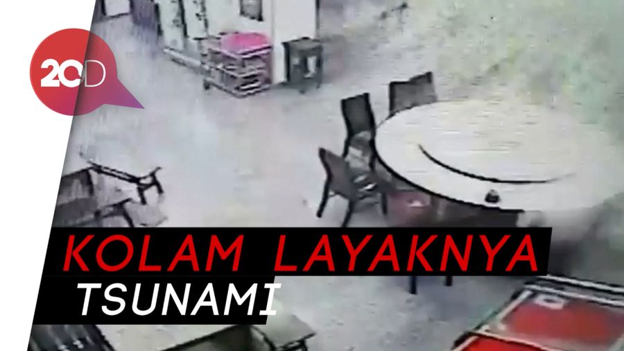 Viral! Video Ketika Sebuah Restoran Terkena Gempa Dahsyat