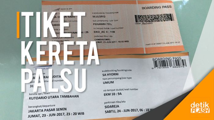 Waspada! Ditemukan Tiket Kereta Palsu di Stasiun Pasar Senen