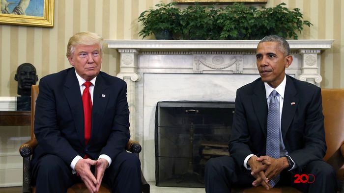 Ramah Tamah Obama dan Trump di Gedung Putih