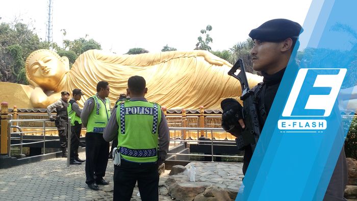Vihara di Mojokerto Dijaga Polisi Terkait Krisis Rohingya