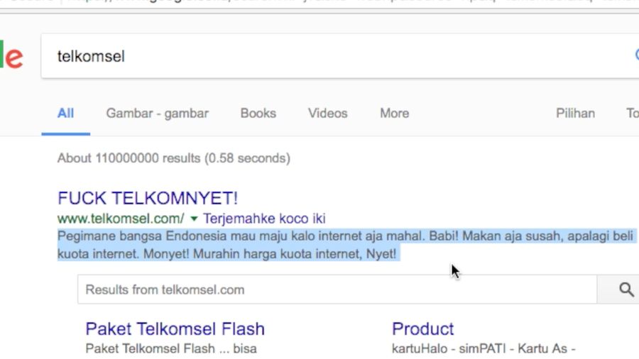 Situs Telkomsel Diretas!