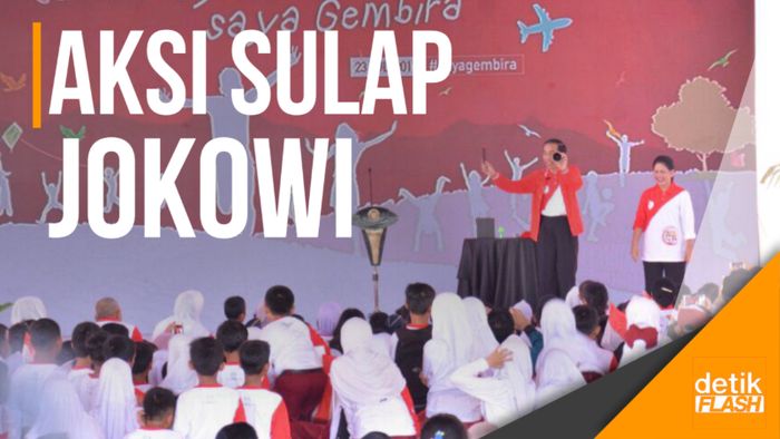 Presiden Jokowi dan Ibu Negara Main Sulap di Hadapan Anak-anak