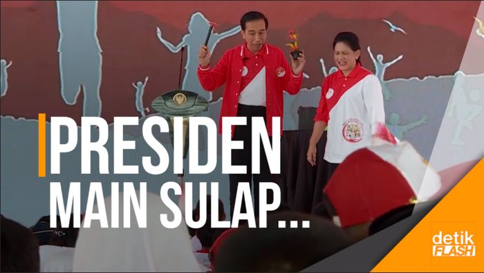 Momen Ibu Negara jadi Asisten Sulap Presiden