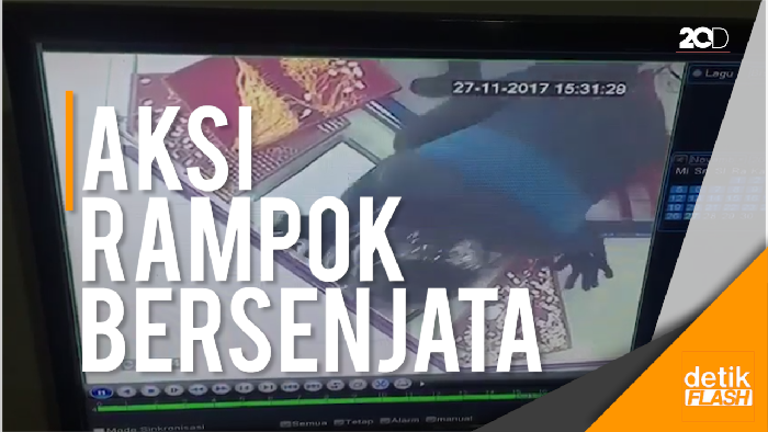 Brutal! Video Aksi Perampokan Toko Emas di Indramayu