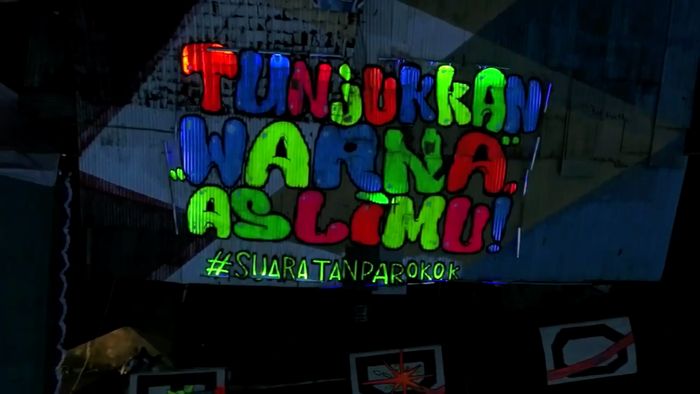 Cantiknya Mural Pesan Anti-rokok