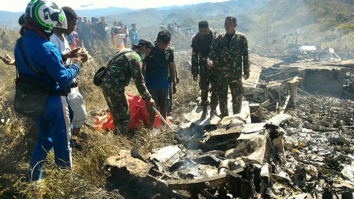 Hercules TNI AU Jatuh di Wamena, 6 Jenazah Ditemukan