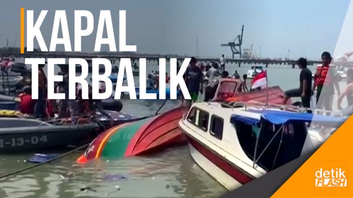 Begini Evakuasi Kapal Cepat yang Terbalik di Tarakan