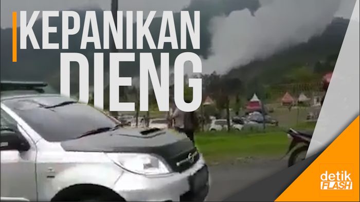Sesaat Setelah Letusan Kawah Sileri di Dieng