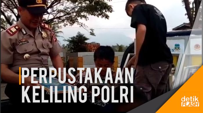 Mobil Patroli Polisi Pun Berubah Jadi Perpustakaan Keliling