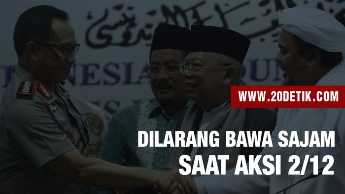 Polri-GNPF Kecam Bila Ada yang Bawa Sajam Saat Aksi 2/12