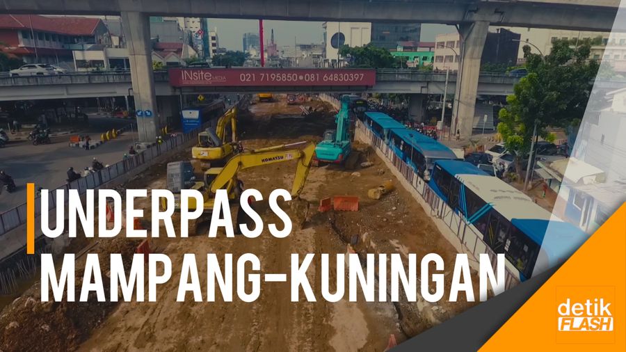 Melihat dari Lensa Drone Proyek Underpass Mampang-Kuningan