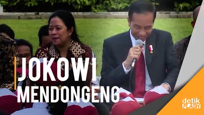 Dongeng Lutung Kasarung dari Jokowi untuk Ratusan Siswa