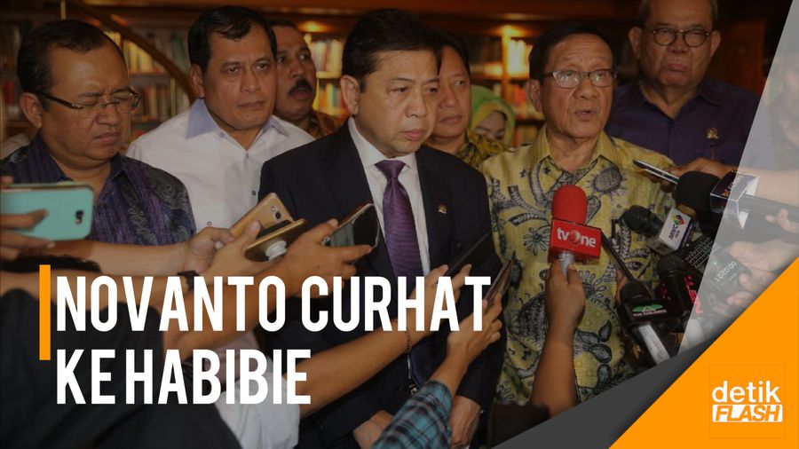 Temui Habibie, Novanto Jelaskan Status Tersangka e-KTP