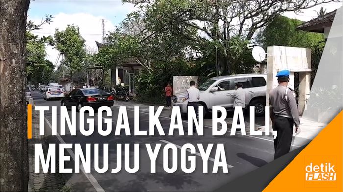 Momen Obama dan Rombongan Pergi Menuju Bandara Ngurah Rai