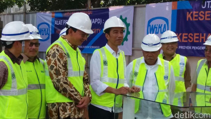 Ahok Temani Jokowi Tinjau Proyek Simpang Susun Semanggi