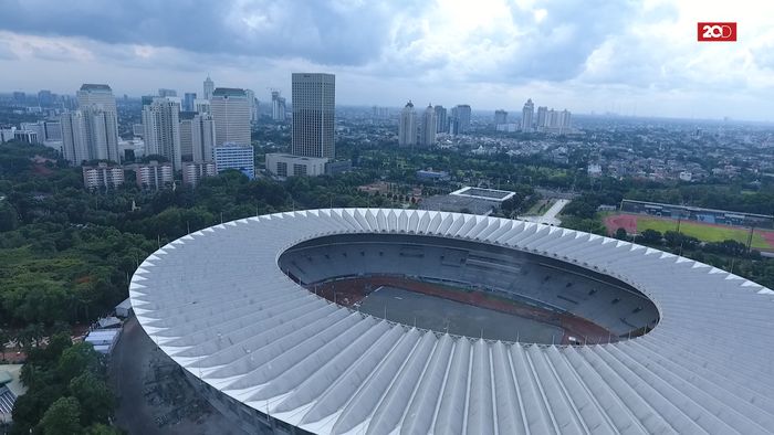 Proses Renovasi Stadion GBK dari Lensa Mata Langit