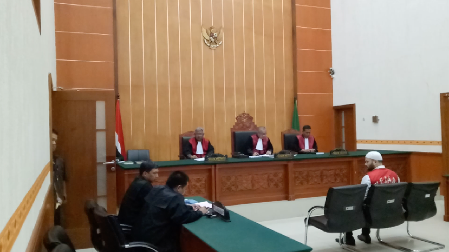 Suasana Sidang Perdana Ridho Rhoma di PN Jakarta Barat
