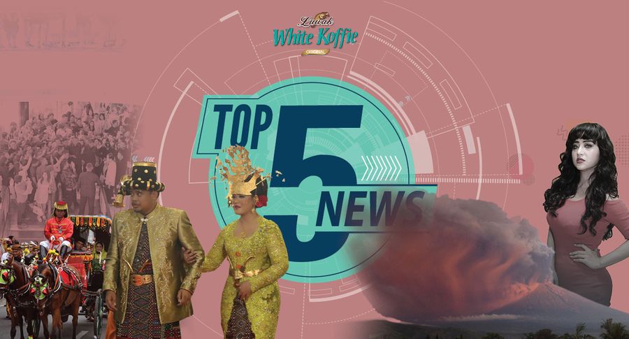 Top 5 News: Gunung Agung Erupsi, Dewi Persik Bicara soal Terobos Busway