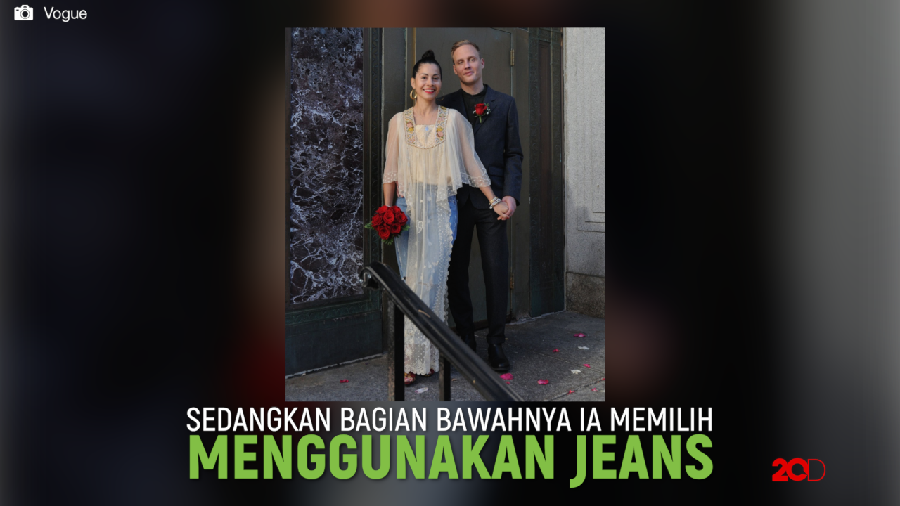Pengantin Wanita Ini Pakai Celana Jeans di Hari Pernikahannya