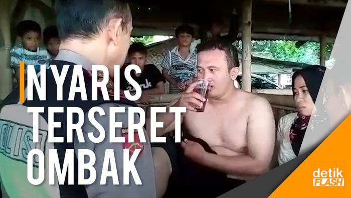 Nyaris Terseret Ombak saat Liburan di Pinggir Pantai Citepus