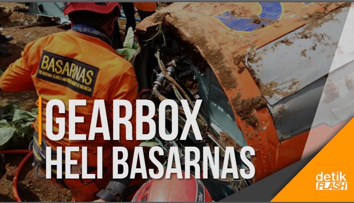 Proses Evakuasi Gearbox 300 Kg Heli Basarnas