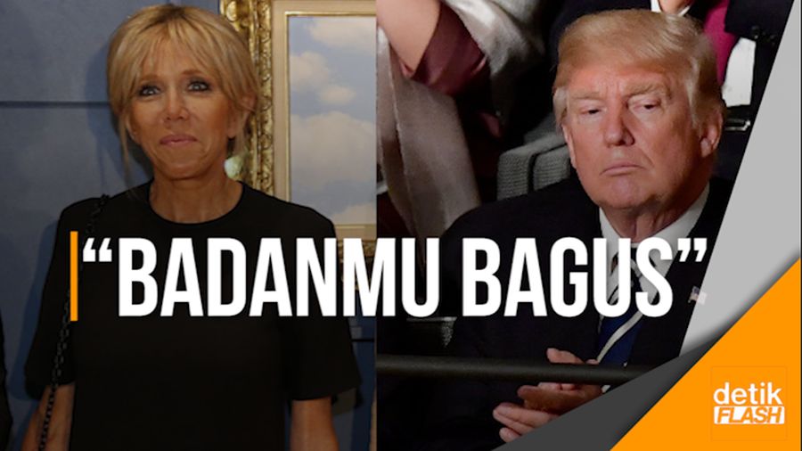 Momen Genit Trump Sanjung Istri Presiden Prancis