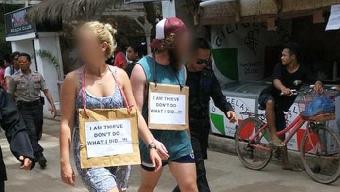 Wah! Sepasang Bule Diarak di Gili Trawangan karena Ketahuan Maling