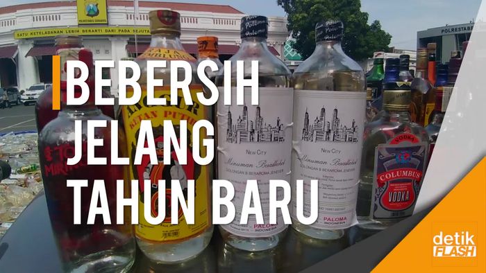 Polisi Musnahkan Ribuan Miras dan Knalpot Brong di Surabaya!