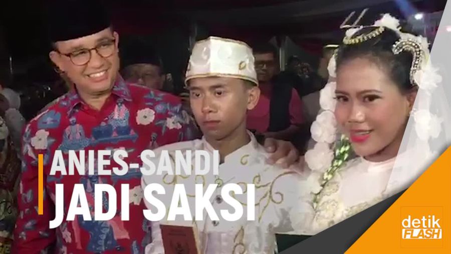 Serunya Nikah Massal di Akhir Tahun Bersama Anies-Sandi