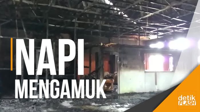 Rusuh di LP Banda Aceh, Bangunan Hangus Terbakar dan Kaca Pecah