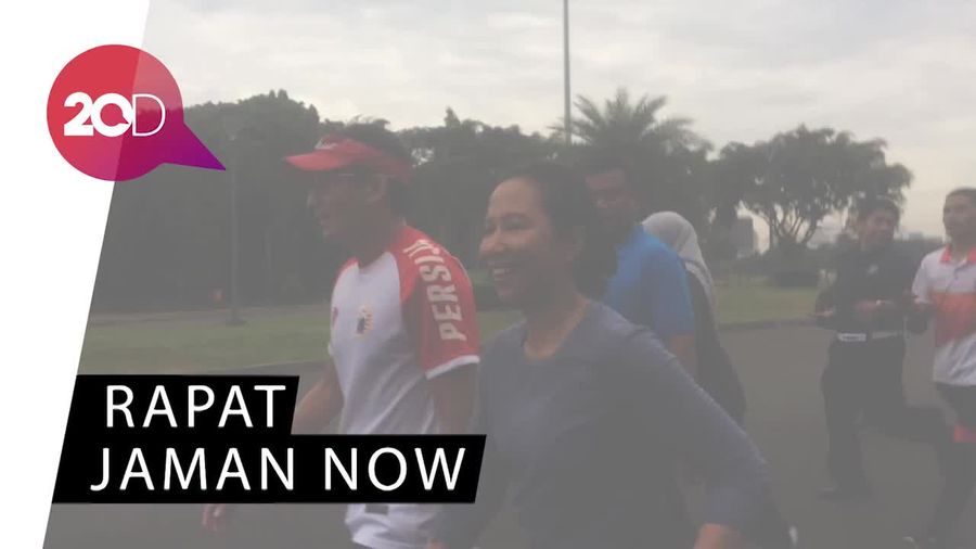 Sandi Jalan Pagi Bareng Menteri BUMN, Bahas Percepatan Pembangunan