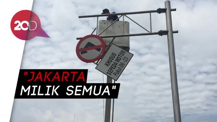 Rambu Larangan Motor di Jalan Thamrin Dicabut, Ini Respons Warga   