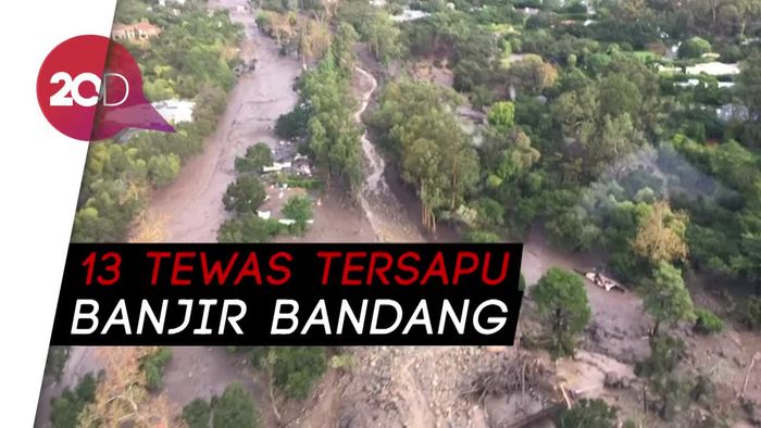 Pasca Kebakaran Hutan, Banjir Bandang Melanda California Selatan