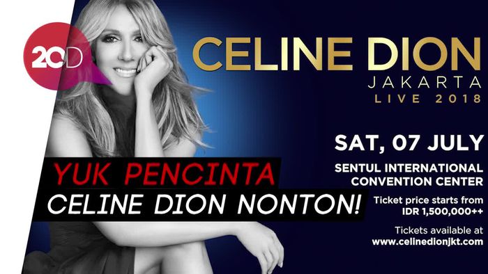 Asyik! Celine Dion Bakal Konser di Indonesia 7 Juli 2018