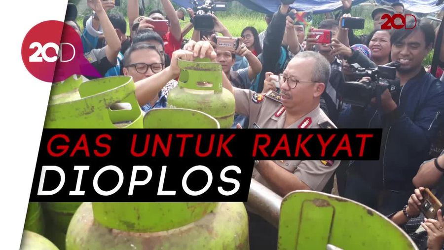 Polri Ungkap Gudang Pengoplos Gas Subsidi