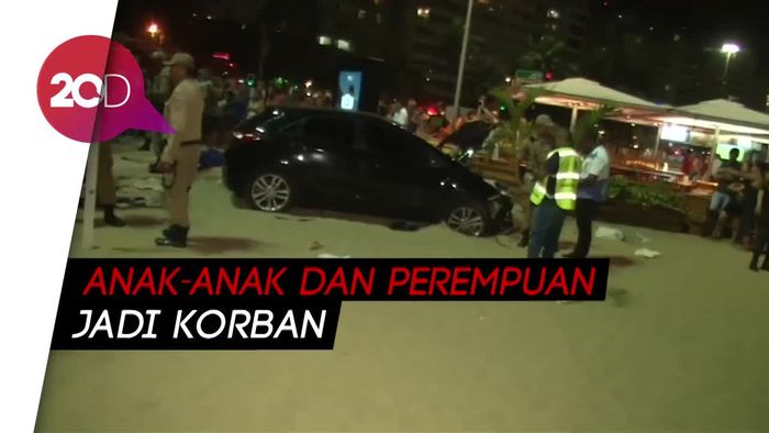 Horor! Mobil Tabrak Pengunjung Pantai di Brazil   
