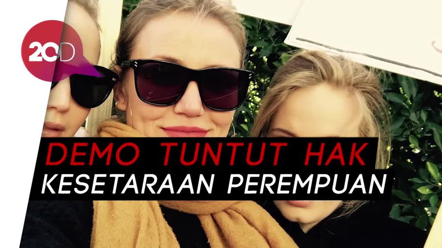 Begini Aksi Adele, Cameron Diaz dan Jennifer Lawrance Demo