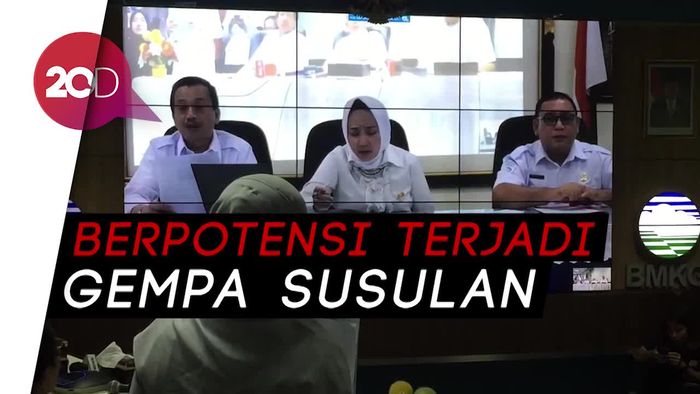 BMKG: Gempa Susulan Terjadi 20 Kali, Kekuatannya Makin Melemah