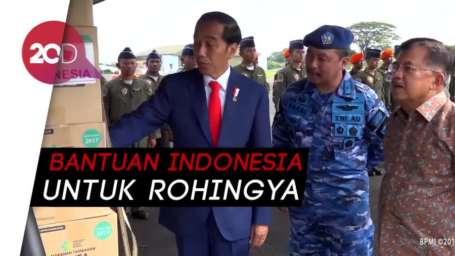 Sebelum ke Lima Negara, Presiden Jokowi dan Wapres Tinjau Bantuan ke Rakhine