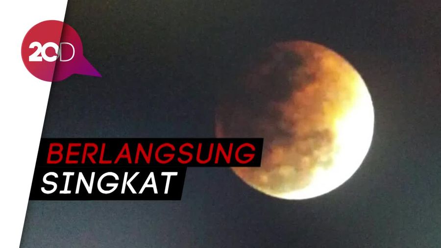 Oranye-Kemerahan, Penampakan Super Blue Blood Moon di Langit Ancol