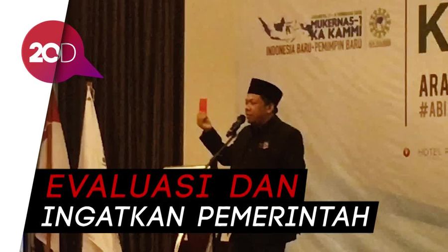 Di Acara Alumni KAMMI, Fahri Acungkan Kartu Merah untuk Jokowi