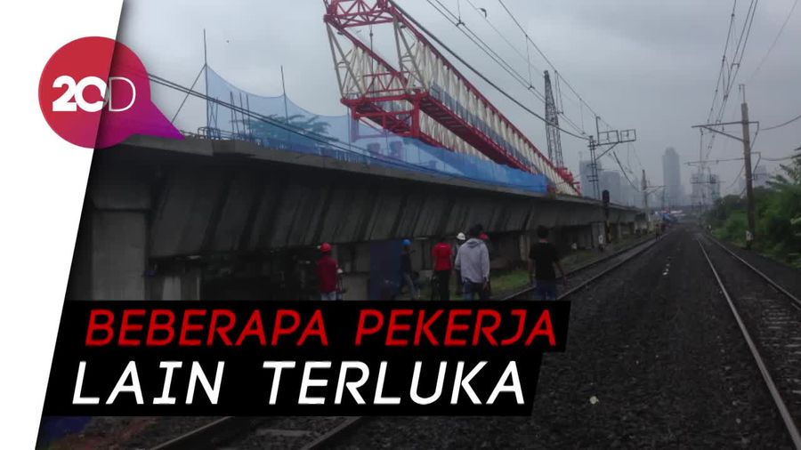 Crane Proyek Double-Double Track Ambruk, 4 Pekerja Tewas