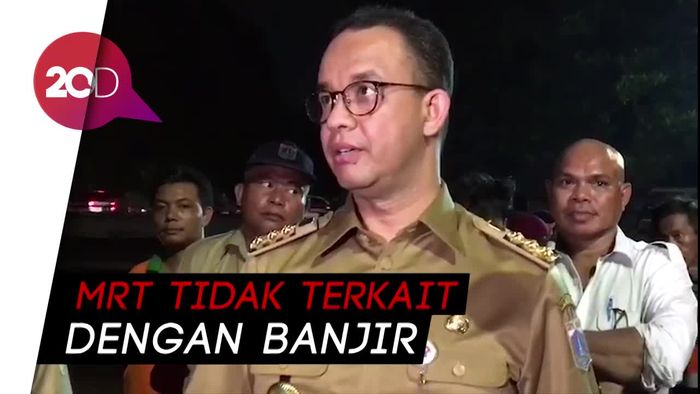 Banjir Landa Jakarta, Anies Pastikan Proyek MRT Aman