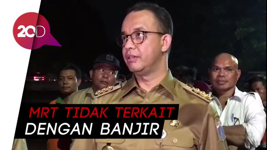 Banjir Landa Jakarta, Anies Pastikan Proyek MRT Aman
