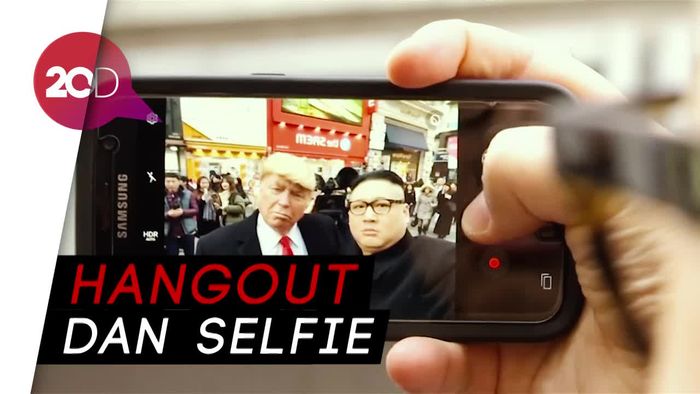Ketika Trump Jalan Bareng Kim Jong-un