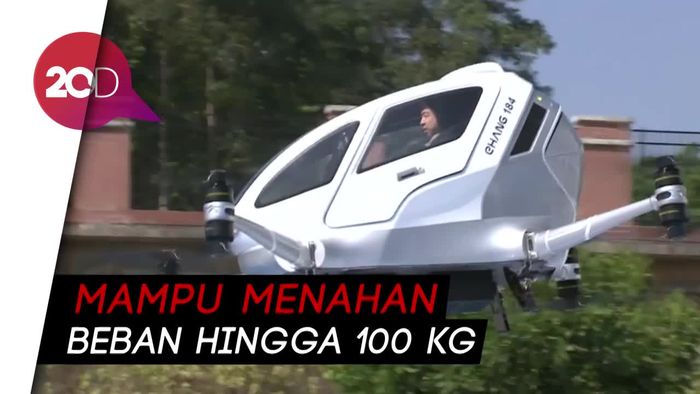 Drone Pertama yang Mampu Terbangkan Manusia